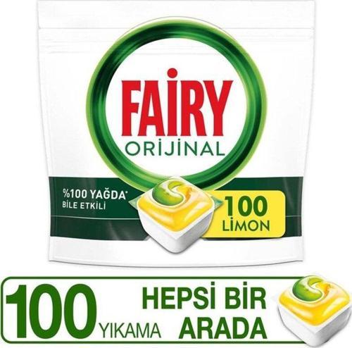 Hepsi Bir Arada Bulaşık Makinesi Kapsülü Limon Kokulu 100 Yıkama