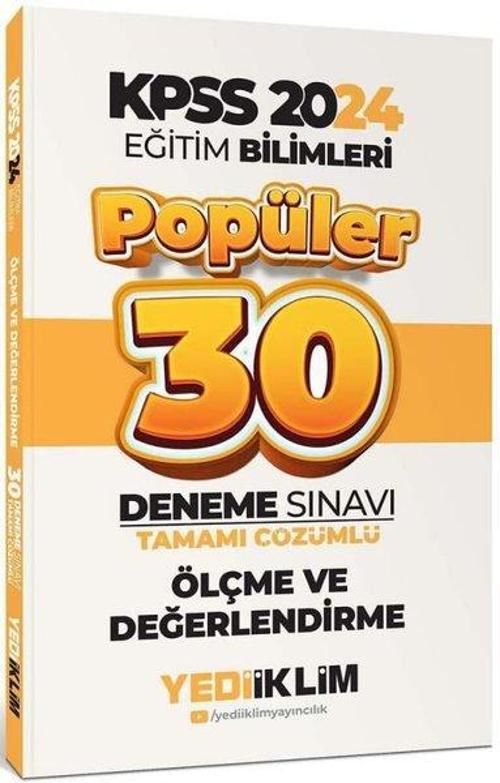 2024 Eğitim Bilimleri Ölçme ve Değerlendirme Popüler Tamamı Çözümlü 30 Deneme
