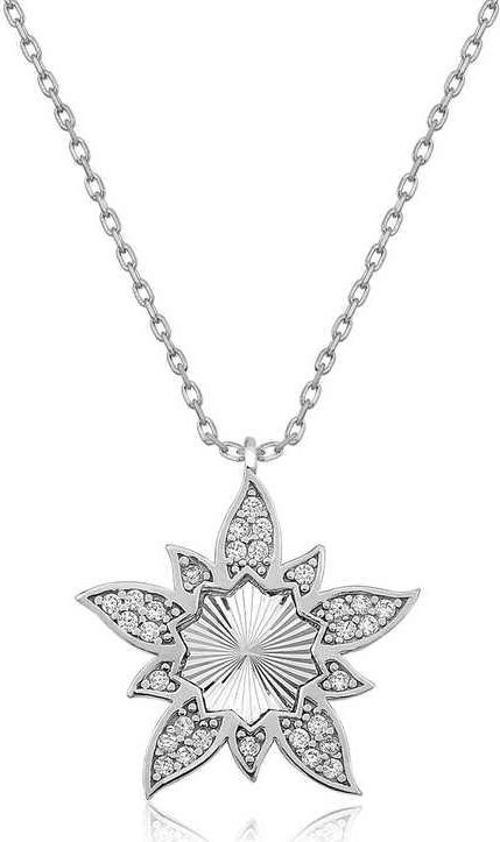 925 Ayar ​Gümüş Lotus Çiçeği Kadın Gümüş Kolye