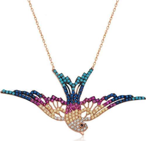 925 Ayar Gümüş Kırlangıç Kadın Gümüş Kolye