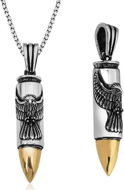 925 Ayar Gümüş Kurşun Gümüş Kolye