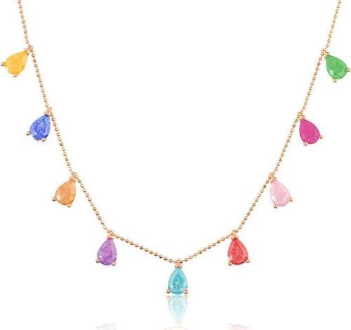 925 Ayar Gümüş Renkli Kadın Şans Kolyesi