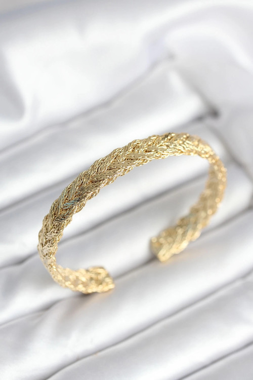BFS Ezme Zincir Model Gold Renk Kadın Bileklik