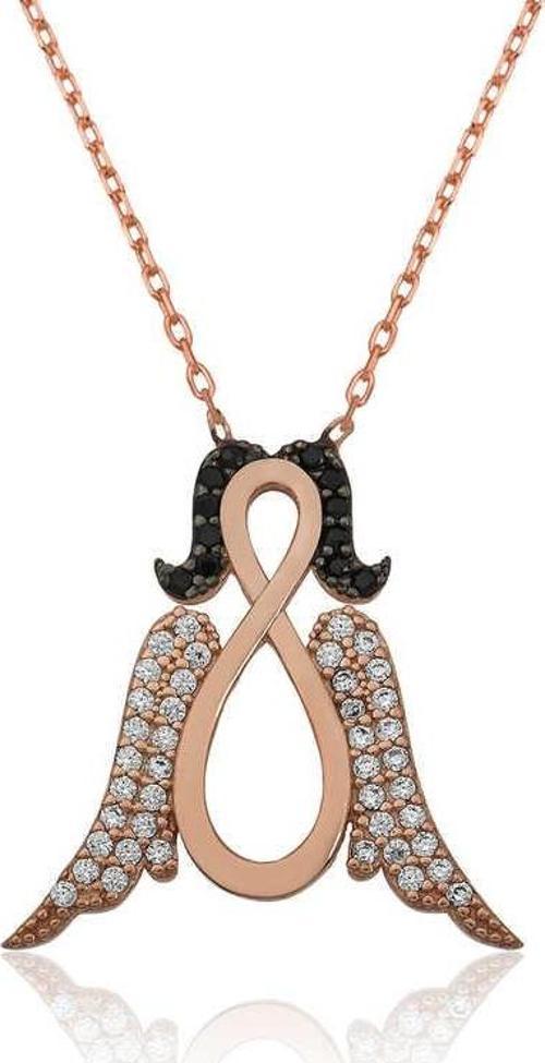 925 Ayar Gümüş Sonsuz Melek Kadın Gümüş Kolye