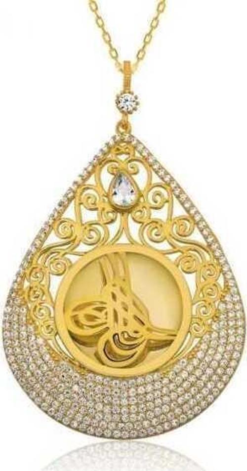 925 Ayar Gümüş Tuğra Kadın Gümüş Kolye