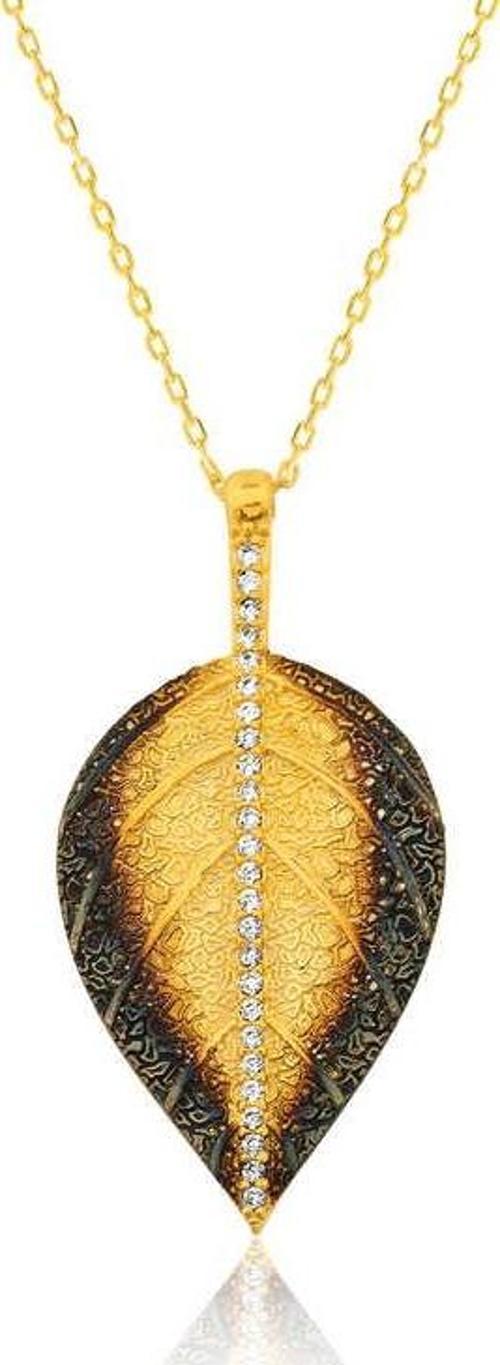 925 Ayar Gümüş Yaprak Kadın Gümüş Kolye