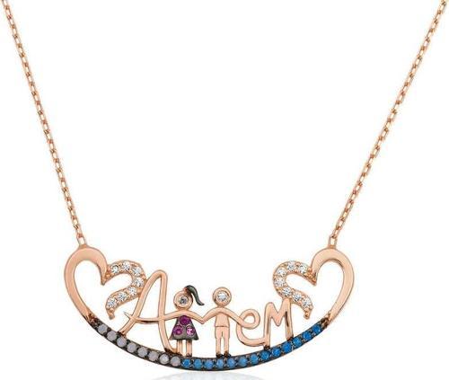 925 Ayar Gümüş Annem Yazılı Kadın Gümüş Kolye