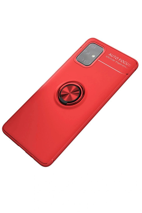 Samsung Galaxy M31S Kılıf Range Yüzüklü Silikon - Kırmızı-(5796)