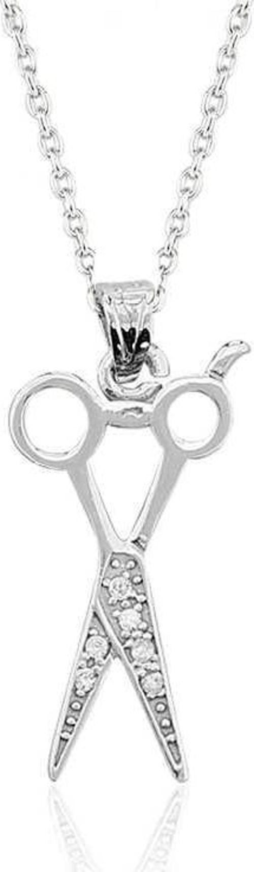 925 Ayar Gümüş Makas Kadın Gümüş Kolye