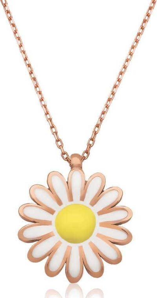 925 Ayar Gümüş Papatya Kadın Gümüş Kolye