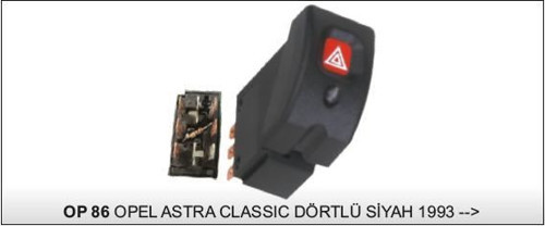 FLAŞÖR ANAHTARI SİYAH OPEL ASTRA CLASSIC