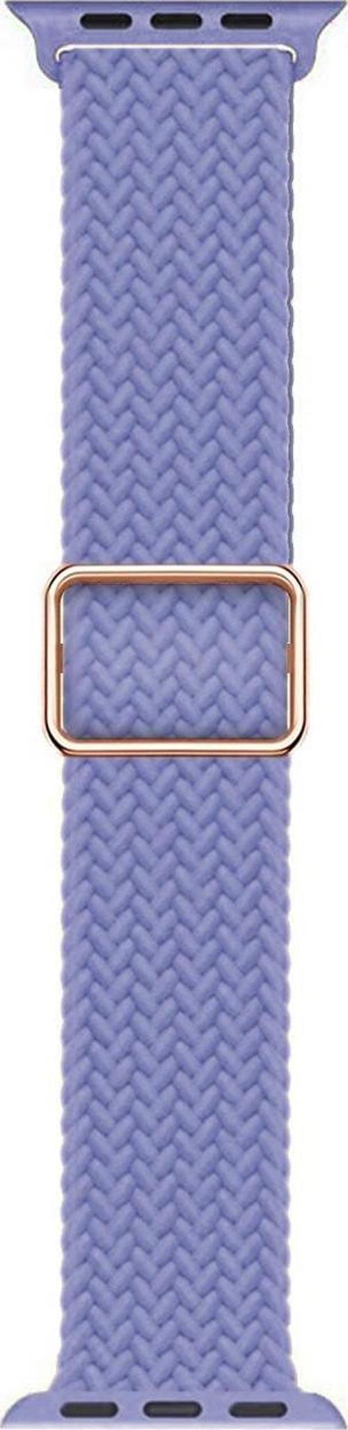 Apple Watch Series 5 40mm Kordon Braided Loop Band Lila