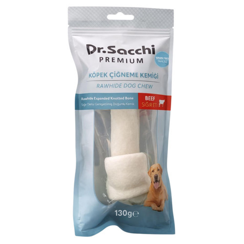 Premium Sığır Etli Sığır Derisi Genişletilmiş Düğüm Kemik Tahılsız Köpek Ödülü 7-8“ 130-140 Gr 1'li