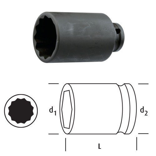LN38YD20 YILDIZ UZUN LOKMA 3/8" 20 mm