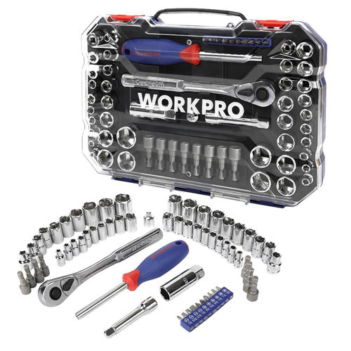 WP202566 1/4'’ 3/8’’ Metrik/İnç 63 Parça Cr-V Profesyonel Lokma Takımı