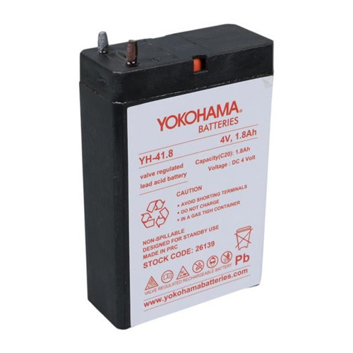 Yokohama Yh-41.8 4 Volt - 1.8 Amper Akü (50X76X22 Mm)