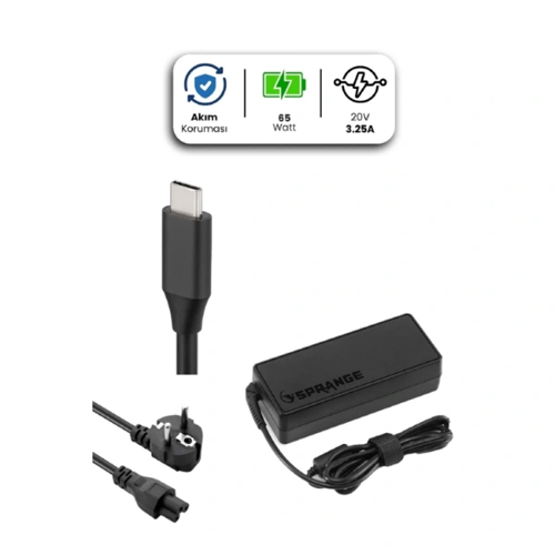 20v 3.25a Type-c 65w Lenovo İçin Laptop Adaptör