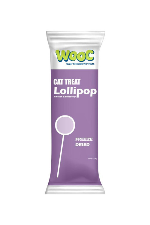 Super Premium Pet Treats Dondurularak Kurutulmuş Yaban Mersinli Kedi Lolipop