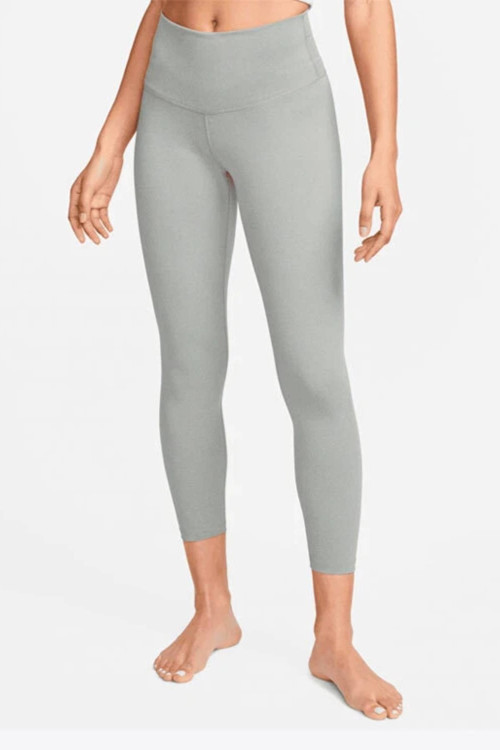 Tight Fit High Rise 7/8 Leggings iç cepli Yüksek Belli Toparlayıcı Tayt Gri