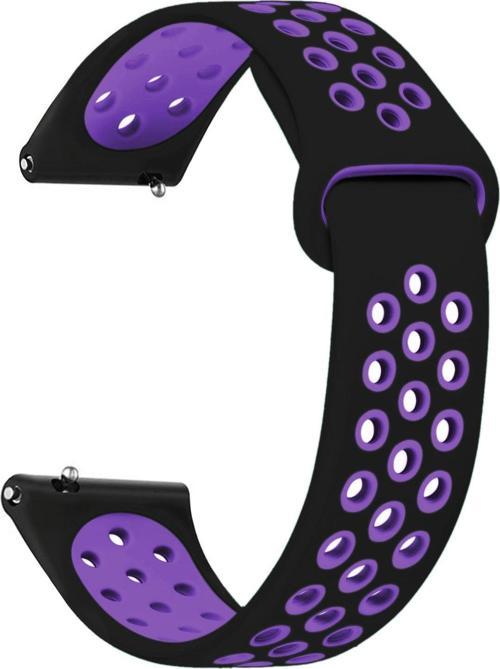 Garmin Venu 2 Plus Rainbow Sport Band Kordon Siyah Mor