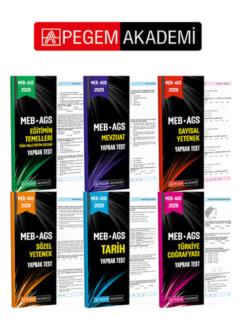 PEGEM AKADEMİ 2026 MEB AGS Yaprak Test Seti (6.Kitap)