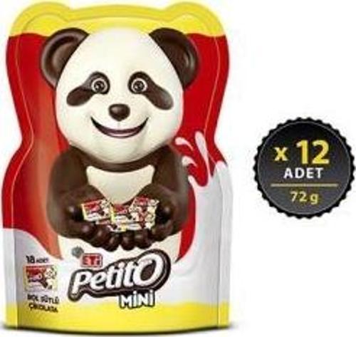 Petito Mini Bol Sütlü Çikolata 72 g x 12 Adet