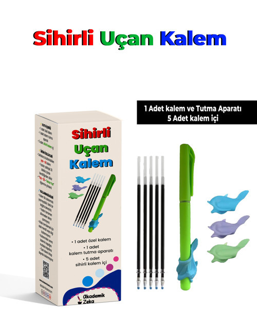 Sihirli uçan kalem ( 5 adet kalem içi - 1 adet kalem ve tutma aparatı)