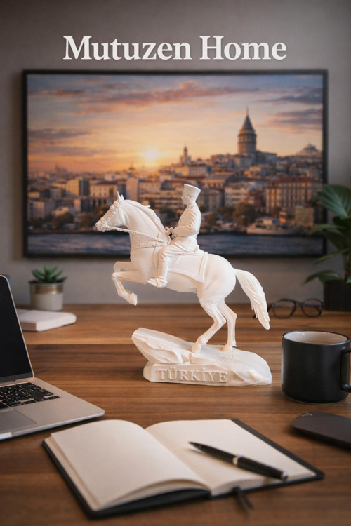 Atlı Atatürk Masaüstü Dekor Figürü