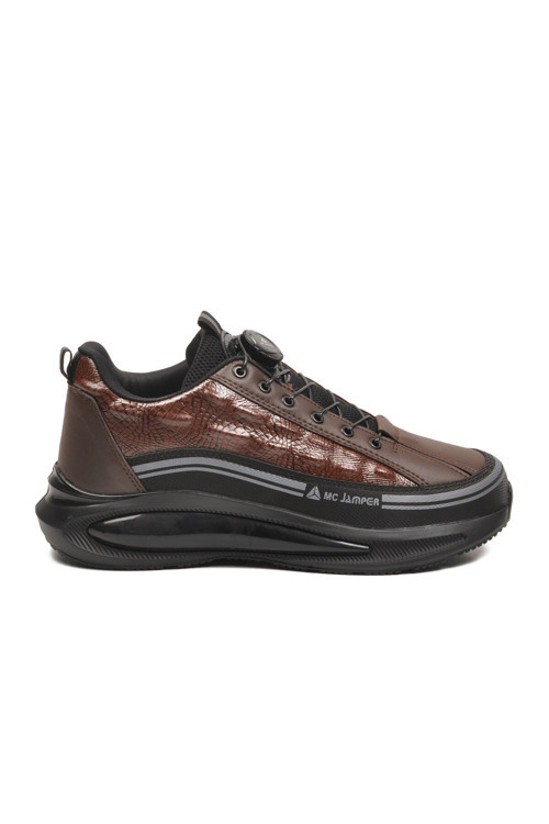 Siyah Kahve Memory Foam Misina Bağcıklı Erkek Sneaker 2250 M