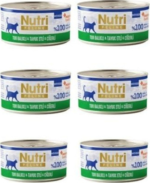 Tahılsız Ton Balıklı, Tavuklu ve Ciğerli Mousse Kedi Konservesi 70 Gr x 6 Adet - İpeksi Köpük Mama
