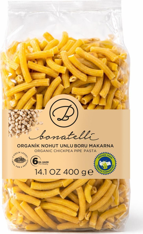 Organik Nohut Unlu Boru Makarna 400 G