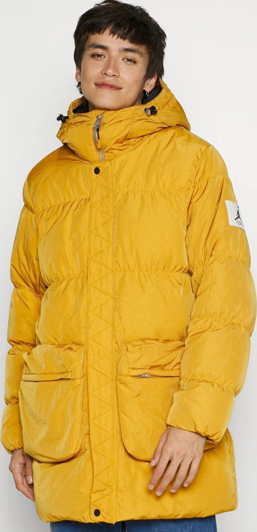 Jordan Statement Chutney Down Fill Repel Puffer Erkek Kapüşonlu Kaz Tüyü Suitici Parka Hardal