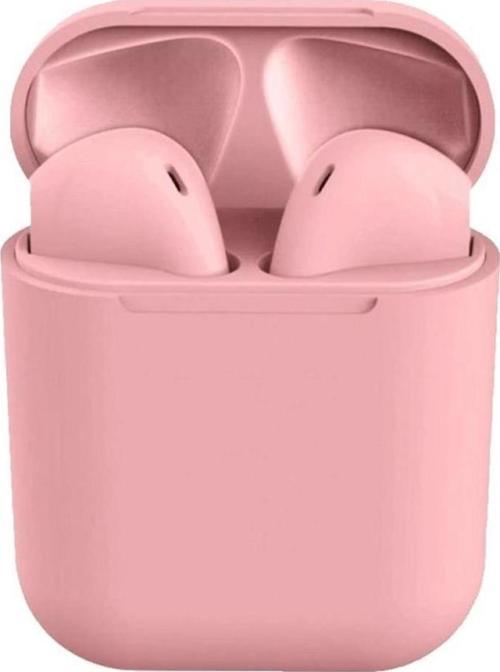 İ12 İnpods Bluetooth Kulaklık Pop Up 5.0 Stereo Mat Pembe