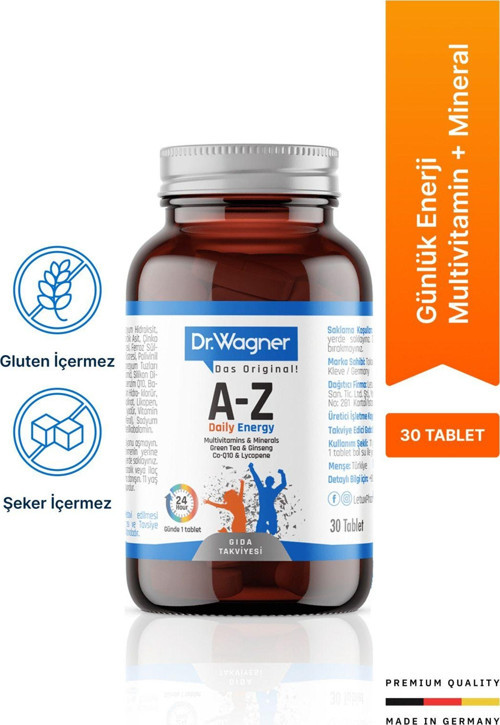 A-Z Daily Energy, Günlük Multivitamin + Mineral - 30 Tablet