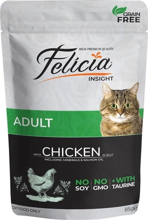 Felicia Tahılsız Tavuklu Pouch Yetişkin Konserve Kedi Maması 1 Adet 85 Gr