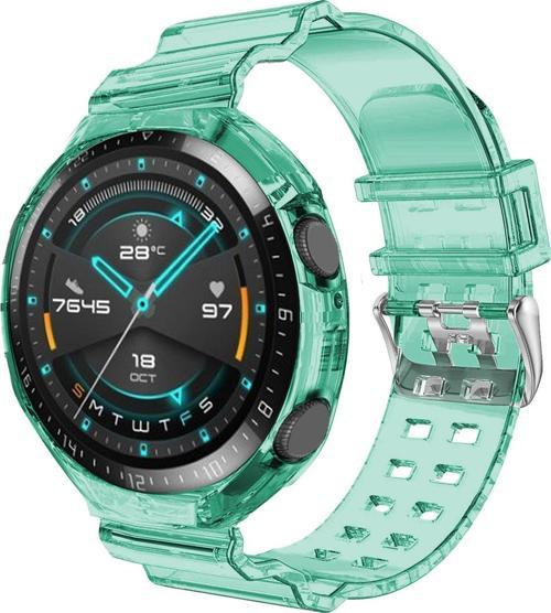 Huawei Watch GT2 46mm Kordon Transparent Clear Band YeŞil