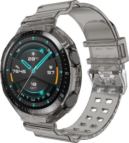 Huawei Watch GT2 46mm Kordon Transparent Clear Band Siyah