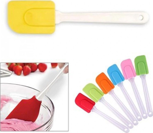 Dekoratif Renkli Silikon Spatula Pratik Sevimli Spatula Kaşık (5047)