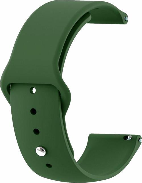 Samsung Galaxy Watch Active 2 40mm Silicone Sport Band Koyu Yeşil