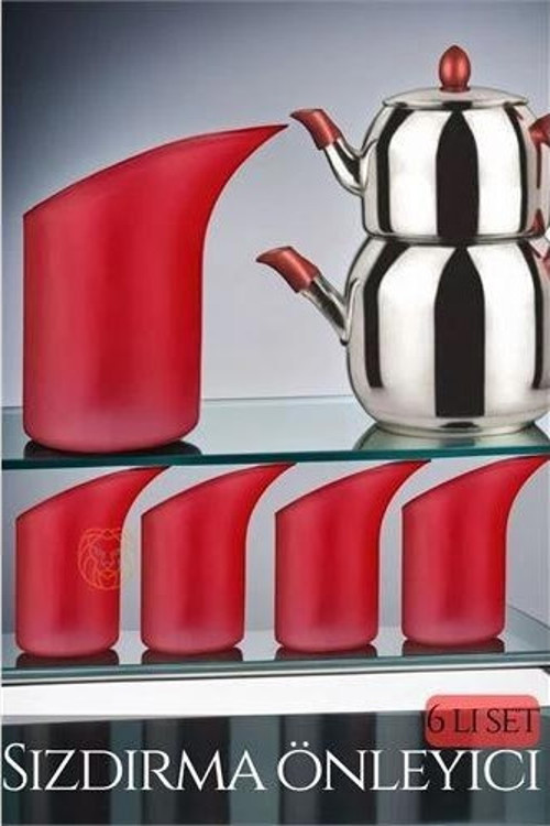 6'lı Sızdırmaz Silikon Çaydanlık Ucu Aparatı - Damlatma Önleyici Akıllı Emzik Başlığı - Isıya Dayanı