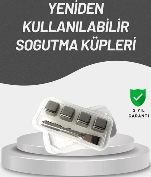 Çevre Dostu Metal Buz Küpü ve Kullanışlı Klips Seti