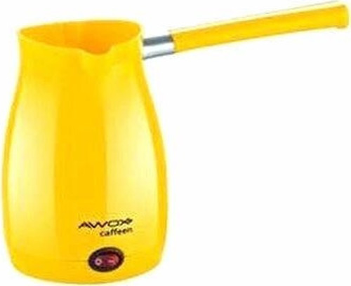 CAFFEEN SARI ELEKTRİKLİ CEZVE TÜRK KAHVESİ MAKİNESİ PLASTİK ÇİFT AĞIZ 0.4LT - 5 FİNCAN 10