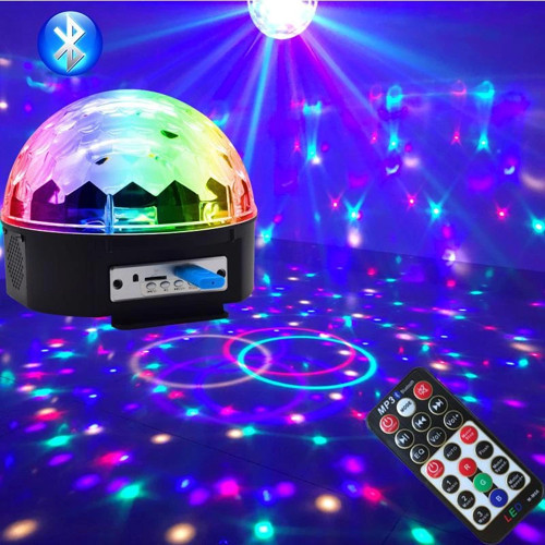 Küre Disko Topu Müzik Çalar Renkli Lazer Işıklı Bluetooth (5047)