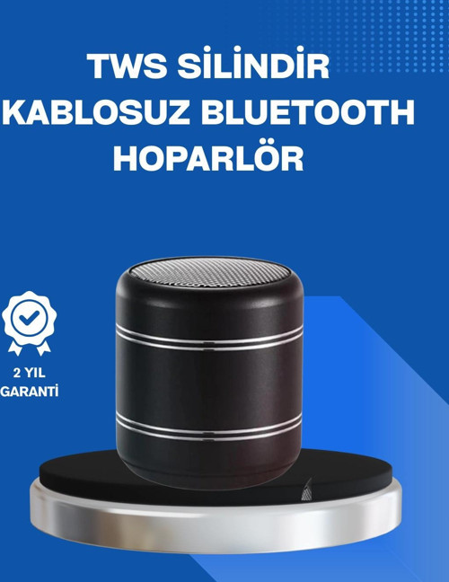 Taşınabilir Silindir Tasarım Bluetooth 5.0 Hoparlör Yüksek Bas Performanslı