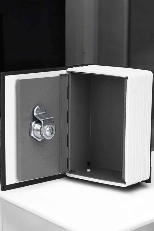 Gizli Kasa Kitap Görünümlü Anahtarlı Çelik Mini Kasa
