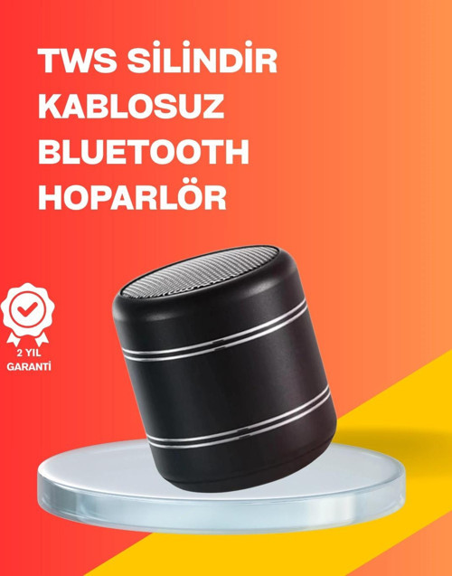 Mini Silindir Kablosuz Hoparlör Güçlü Ses 4W Bas + TWS Senkron Özellik