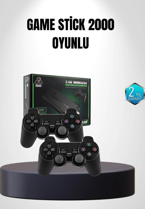 20000 Oyunlu 4K Retro Game Stick – Kablosuz Çift Kollu Atari Konsolu