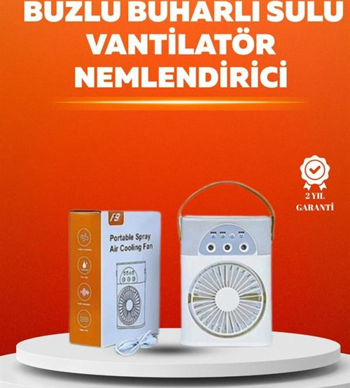 Mini USB Klima Fan | 3 Kademeli Spreyli Hava Soğutucu, Taşınabilir