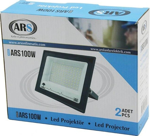 2PCS 100W LED PROJEKTÖR 19X15.5CM AYDINLATMA AÇISI: 120 DERECE 50.000 SAAT ÖMÜR MODEL-ARS100W (5047