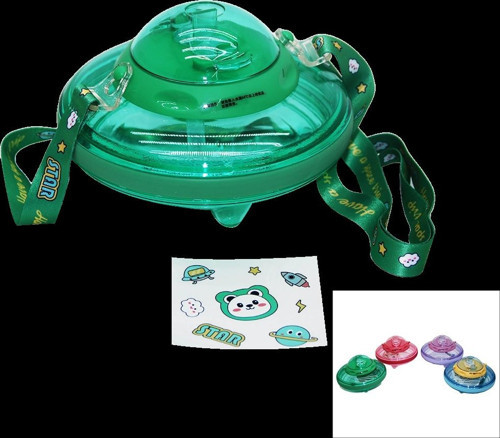 UFO MODELİ RENKLİ MİKA KRİSTAL SULUK MATARA PİPETLİ - TAŞIMA ASKILI 550ML ( HERHANGİ BİR RENK GÖNDE